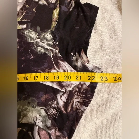 Simply Vera Vera Wang Black Floral Midi Dress - Picture 3 of 7